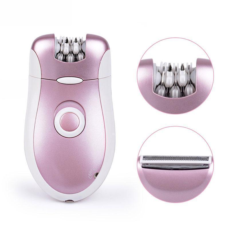 Eco-Friendly Rechargeable Electric Shaver for Women - Pink & White