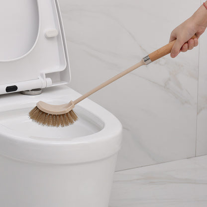 Eco-Friendly Wooden Toilet Brush with Natural Bristles
