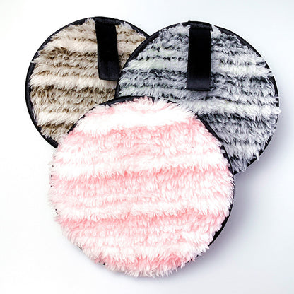 Eco-Friendly Reusable Makeup Remover Pads in Beige, Pink, and Gray