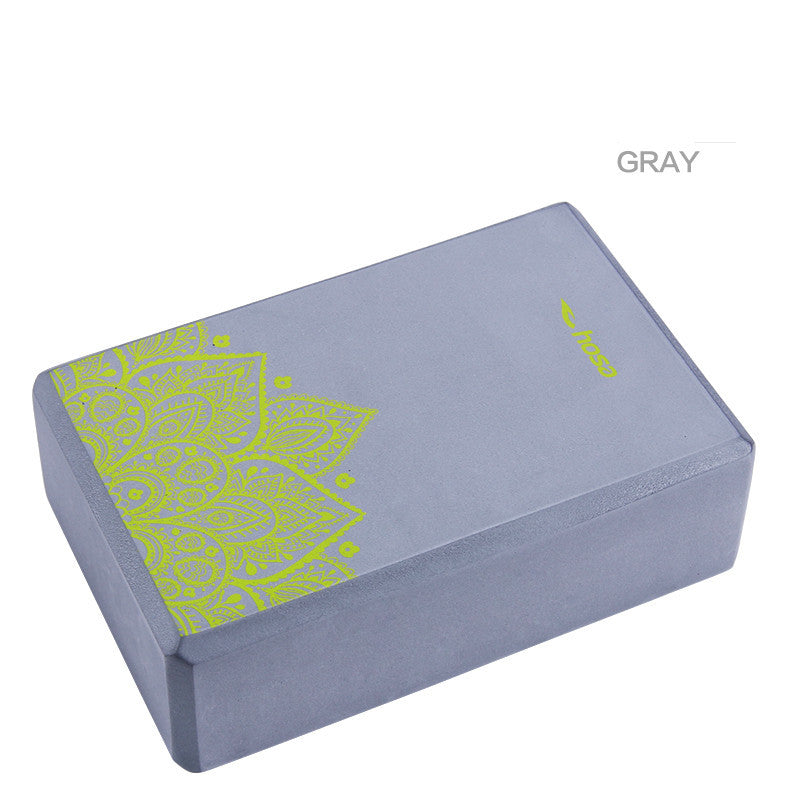 Eco-Friendly Green Yoga Block with Decorative Pattern