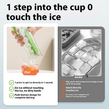 Eco-Friendly Reusable Ice Cube Tray with Dispenser