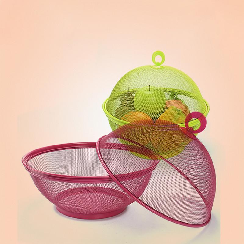 Eco-Friendly Spherical Fruit & Vegetable Storage Baskets - Green & Red