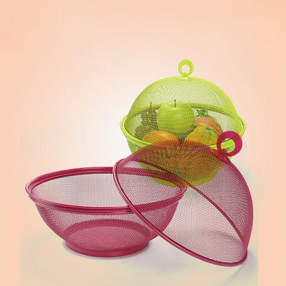 Eco-Friendly Spherical Fruit & Vegetable Storage Baskets - Green & Red