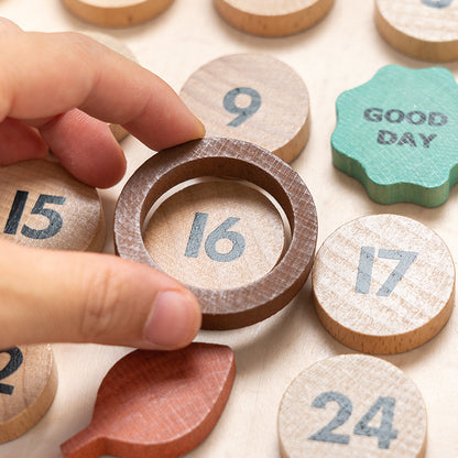 Eco-Friendly Wooden Calendar for Kids' Learning