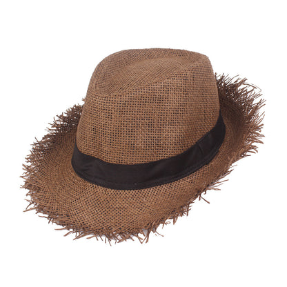 Men's Eco-Friendly Straw Top Hat for Stylish Sun Protection