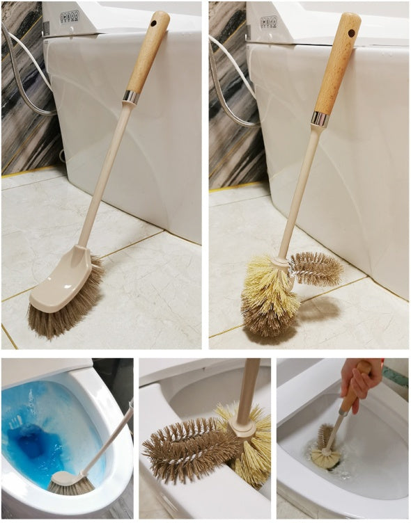 Eco-Friendly Wooden Toilet Brush with Natural Bristles