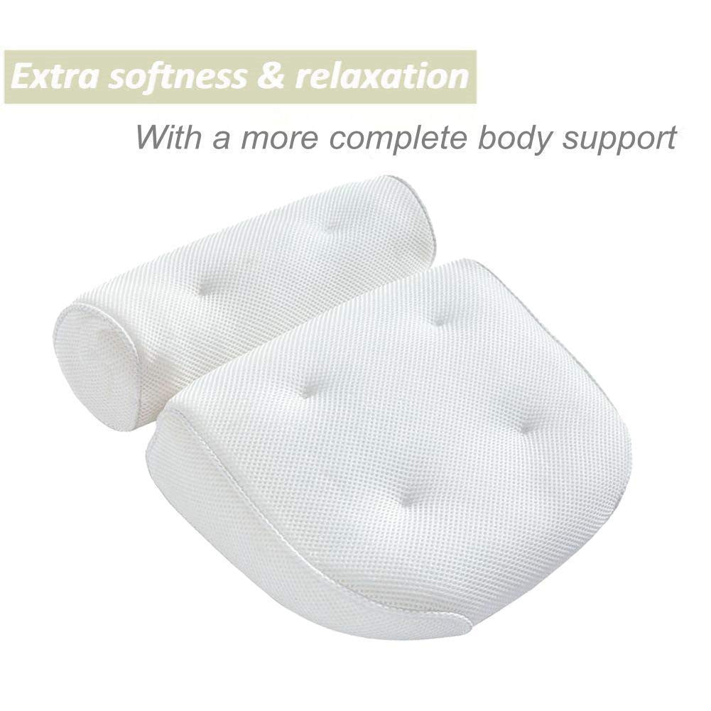 Luxurious Eco-Friendly Bath Pillow with Suction Cups