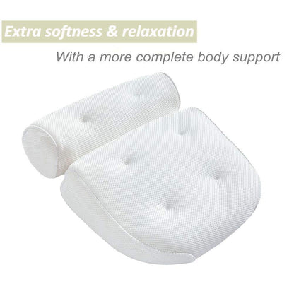 Luxurious Eco-Friendly Bath Pillow with Suction Cups