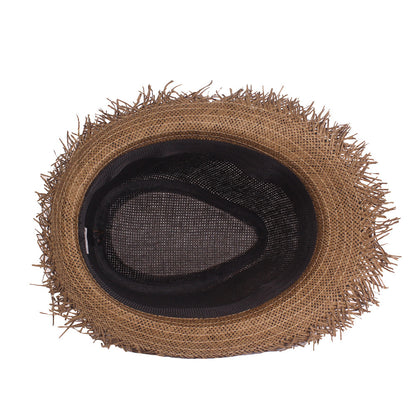 Men's Eco-Friendly Straw Top Hat for Stylish Sun Protection