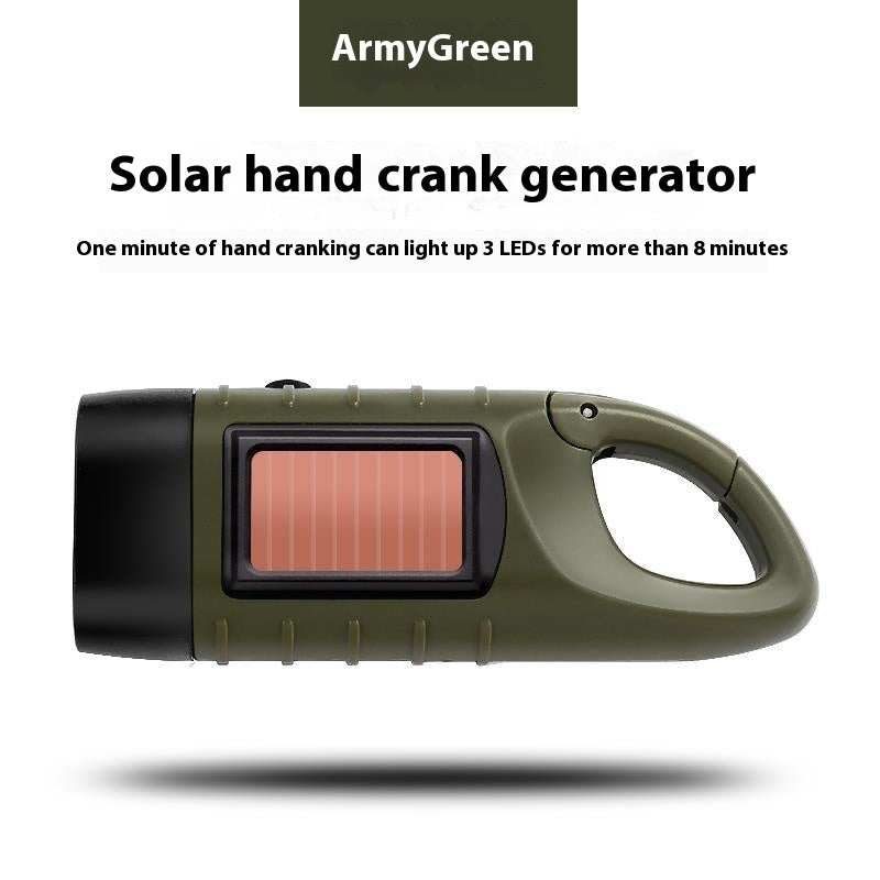 Solar Hand Crank Flashlight - Eco-Friendly Emergency Light