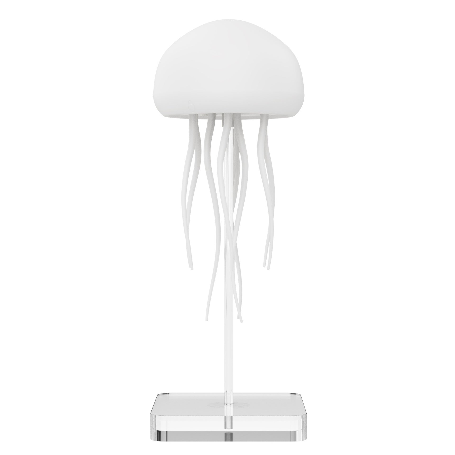 Jellyfish Mood Lamp (3.35 × 6.54 in) – LED Night Light with Voice & Touch Control, Rechargeable RGB Table Lamp
