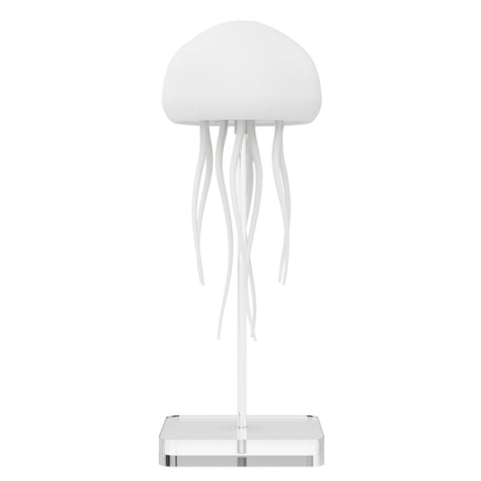 Jellyfish Mood Lamp (3.35 × 6.54 in) – LED Night Light with Voice & Touch Control, Rechargeable RGB Table Lamp