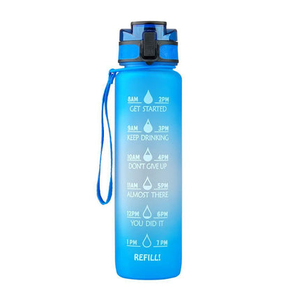 Hydration Time-Marker Water Bottle - Eco-Friendly & BPA-Free
