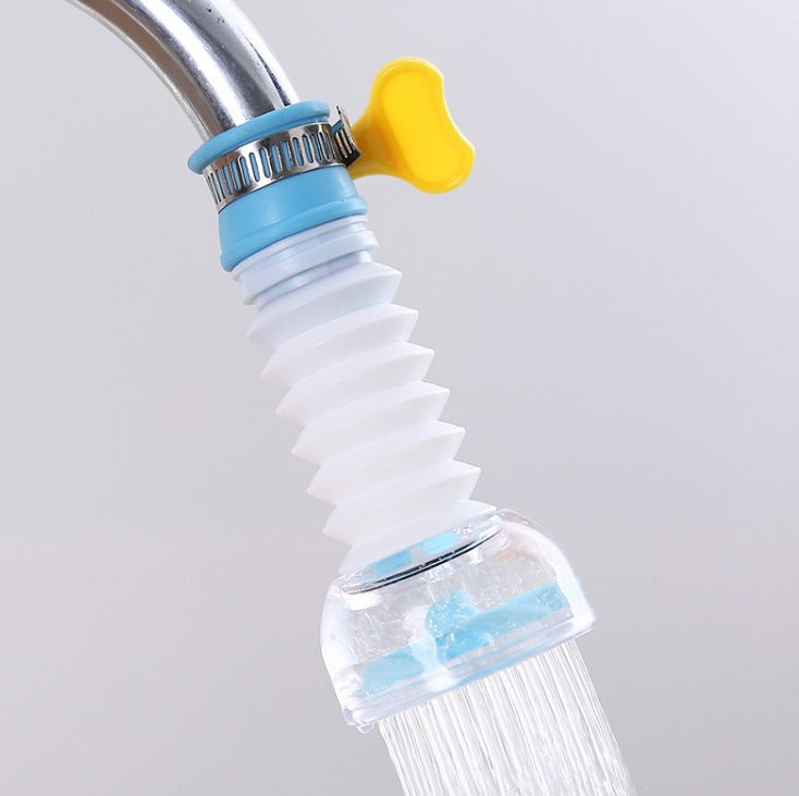 Eco-Friendly Water-Saving Showerhead Attachment in Blue, White, and Yellow