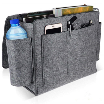 Gray Felt Storage Caddy Organizer - Eco-Friendly, Multi-Pocket Design
