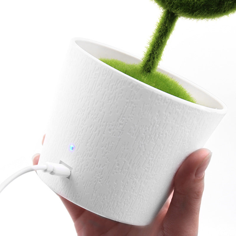 Eco-Friendly Artificial Topiary Plant in White Pot