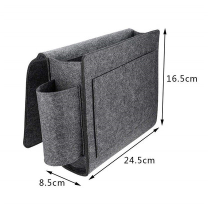 Gray Felt Storage Caddy Organizer - Eco-Friendly, Multi-Pocket Design