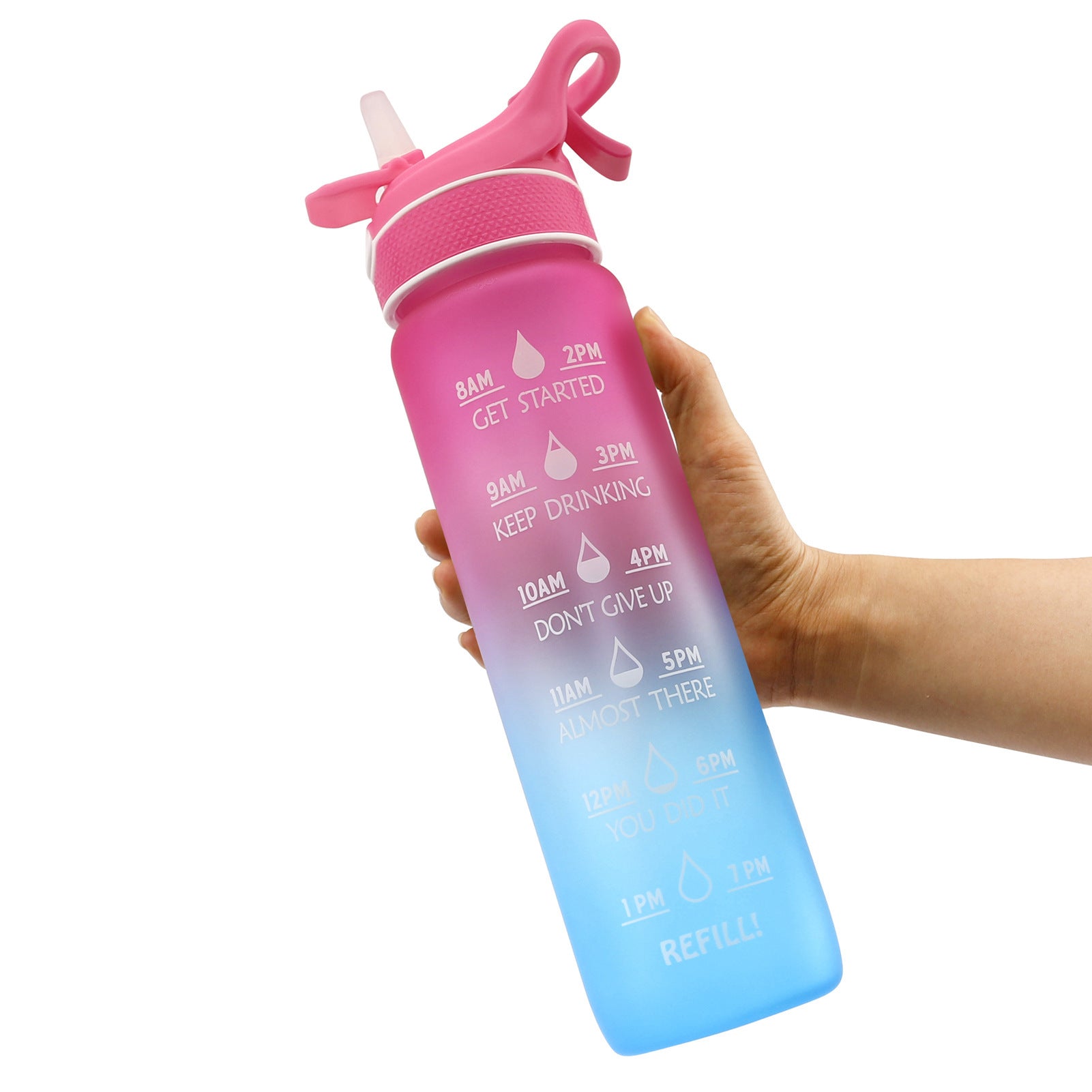 EcoBounce Hydration Bottle with Straw & Scrub Cover
