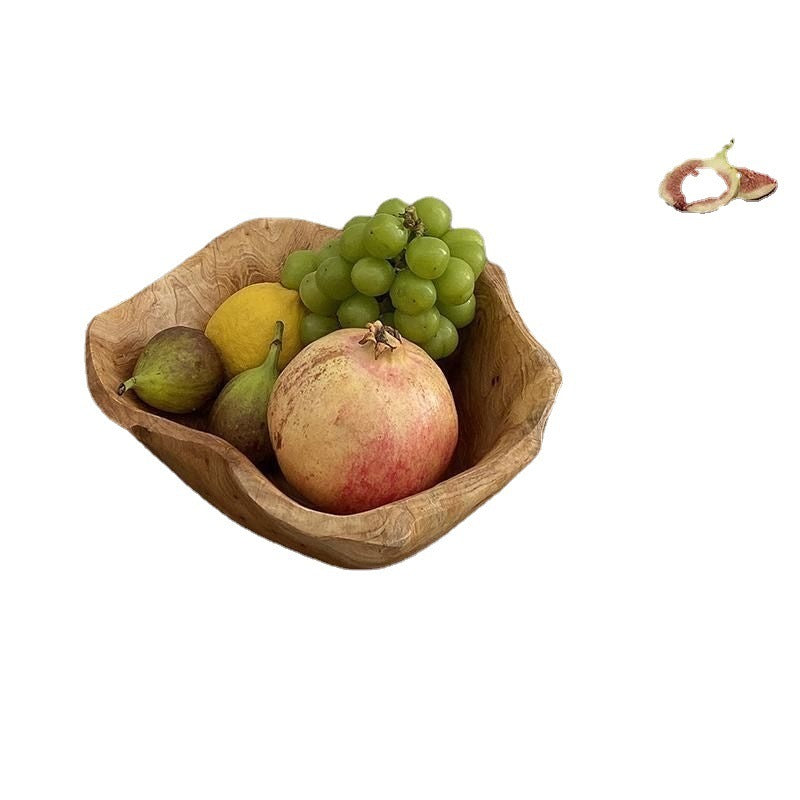Eco-Friendly Large Capacity Wooden Snack & Fruit Bowl