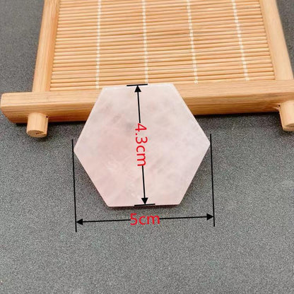 Eco-Friendly Hexagonal Natural Stone Coaster Set