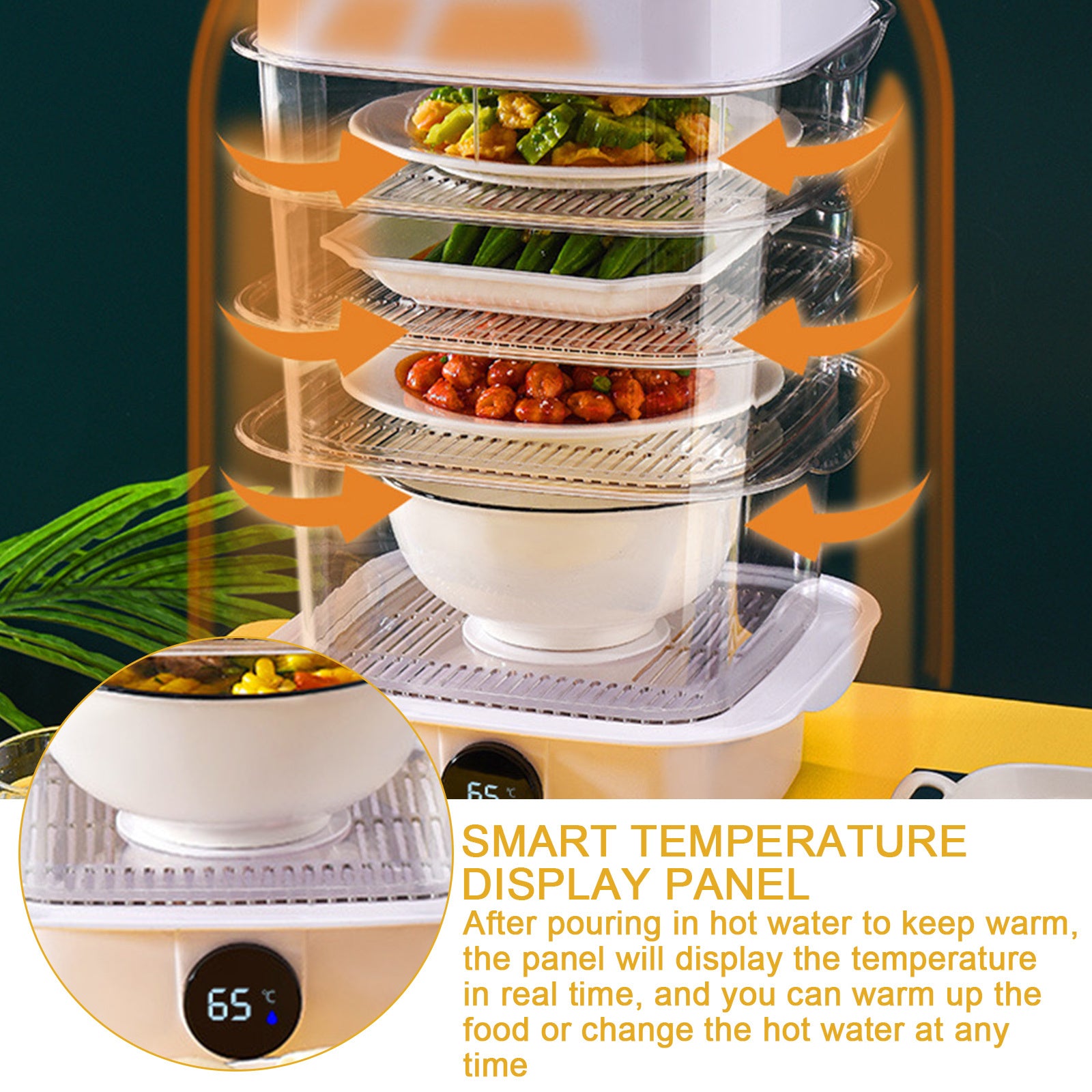Smart Eco-Friendly Food Steamer with Reusable Trays
