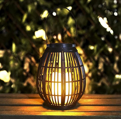 Eco-Friendly Solar Rattan Wind Lamp for Outdoor Ambiance