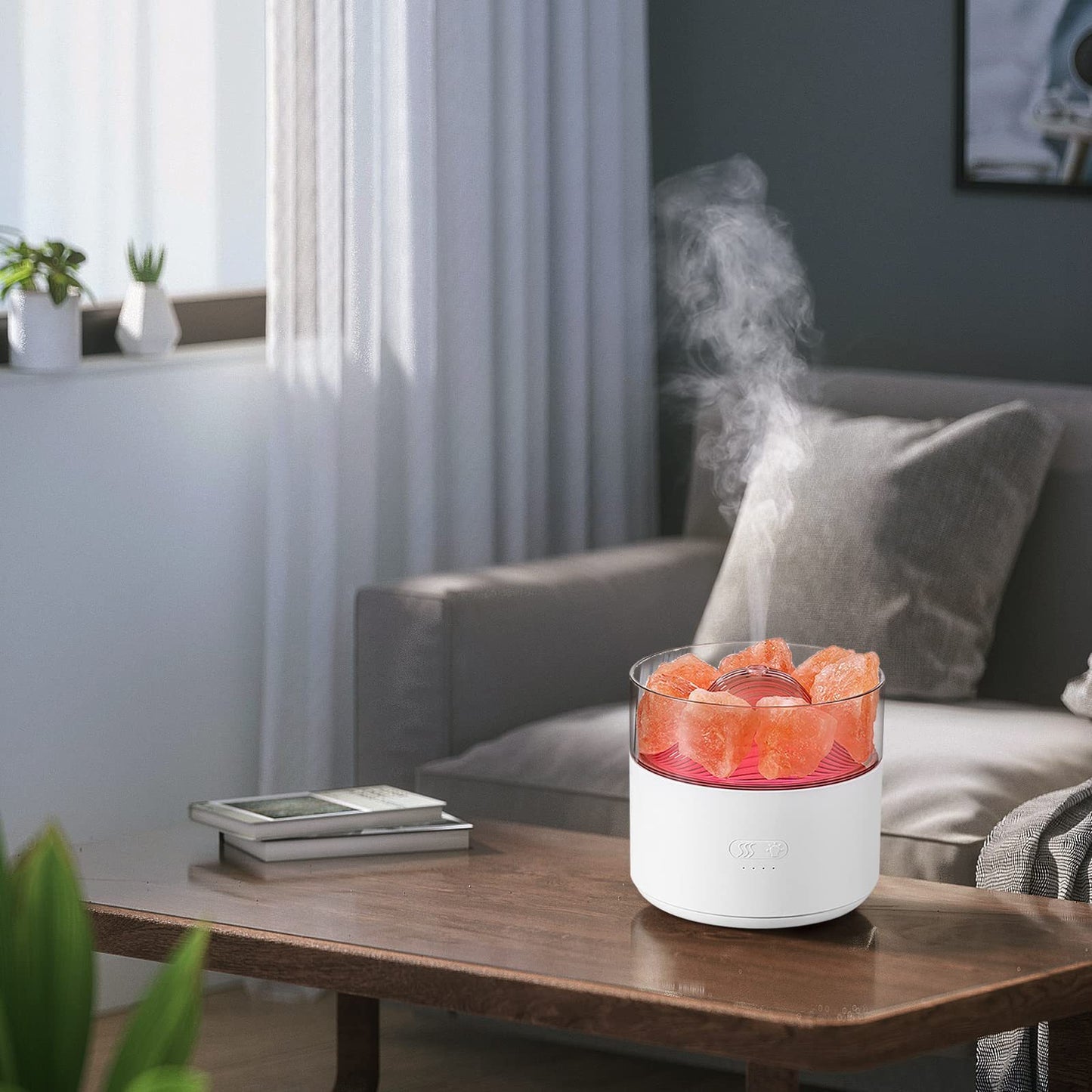 Crystal Salt Aroma Diffuser Humidifier with Ambient Light