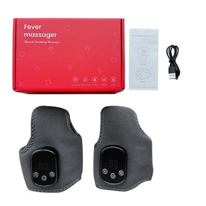 5-Speed Heating & 3-Speed Vibration Ankle Massager – Gray