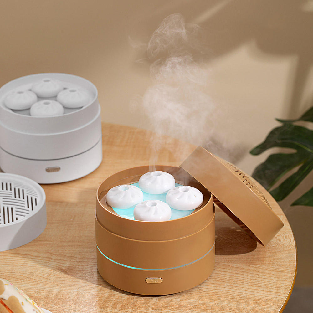 Eco-Friendly Water-Saving Humidifier in Brown and White