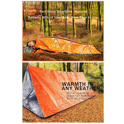 Ultra-Light Reusable Emergency Sleeping Tent with Weatherproof Features