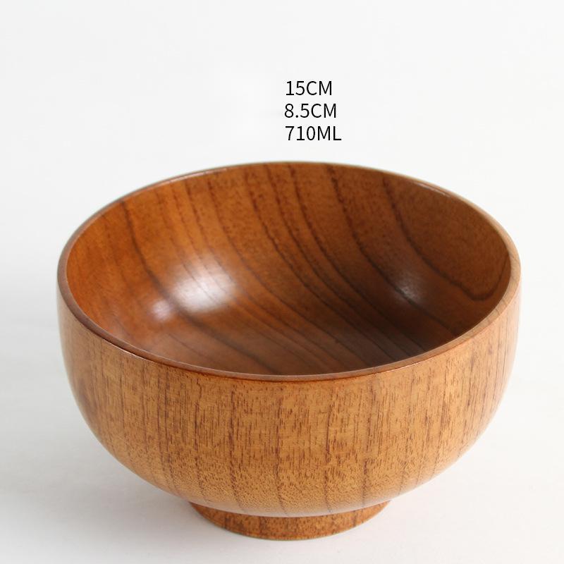 Eco-Friendly Wooden Bowls and Cup Set - Natural, Stackable, Biodegradable