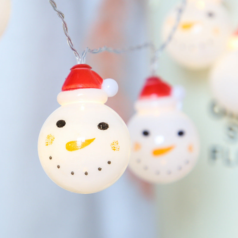 Snowman LED String Lights - Festive Energy-Efficient Holiday Decor