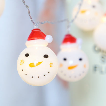 Snowman LED String Lights - Festive Energy-Efficient Holiday Decor