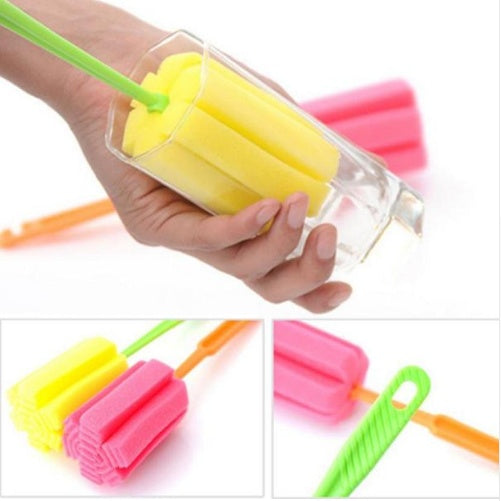 Eco-Friendly Long Handle Cup Brush with Reusable Sponge