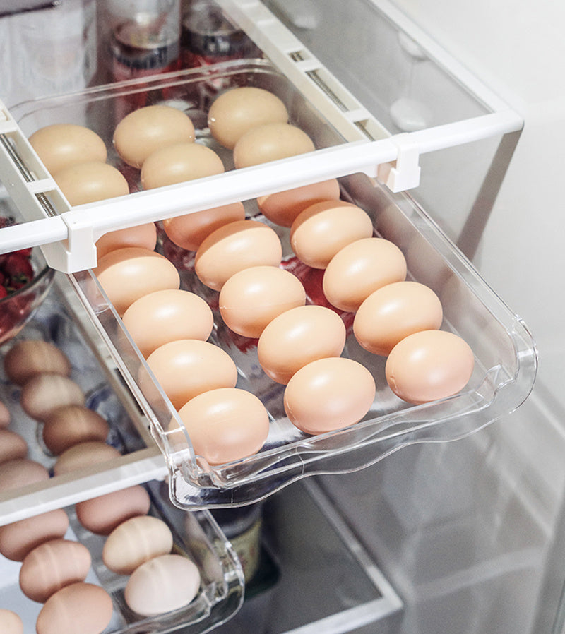 Transparent Egg Storage Tray for Refrigerator Organization