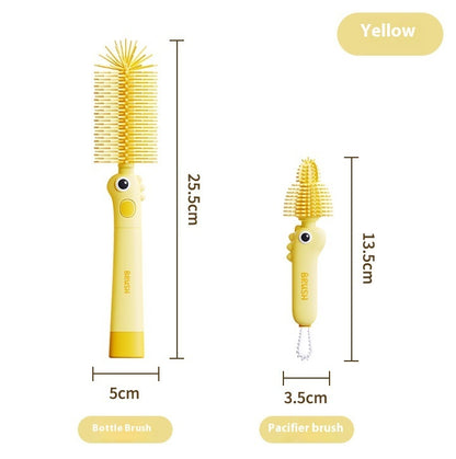 Little Dinosaur Two-in-One Silicone Cup & Bottle Brush