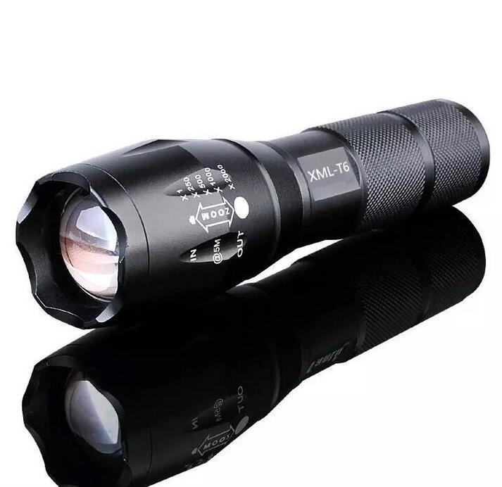 Tactical 5000 Lumens Rechargeable LED Zoom Flashlight