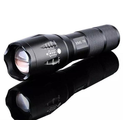 Tactical 5000 Lumens Rechargeable LED Zoom Flashlight