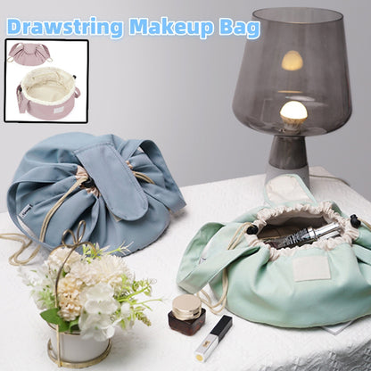 Large Drawstring Makeup Bag – Portable Cosmetic Organizer