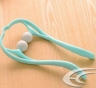U-Shaped Neck and Shoulder Massager with Dual Handles and Roller Balls