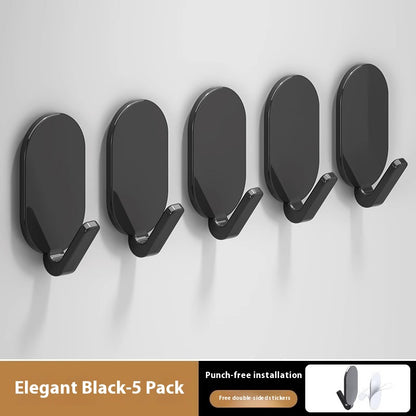 Strong Adhesive Wall Hooks (Punch-Free, 5-Pack)