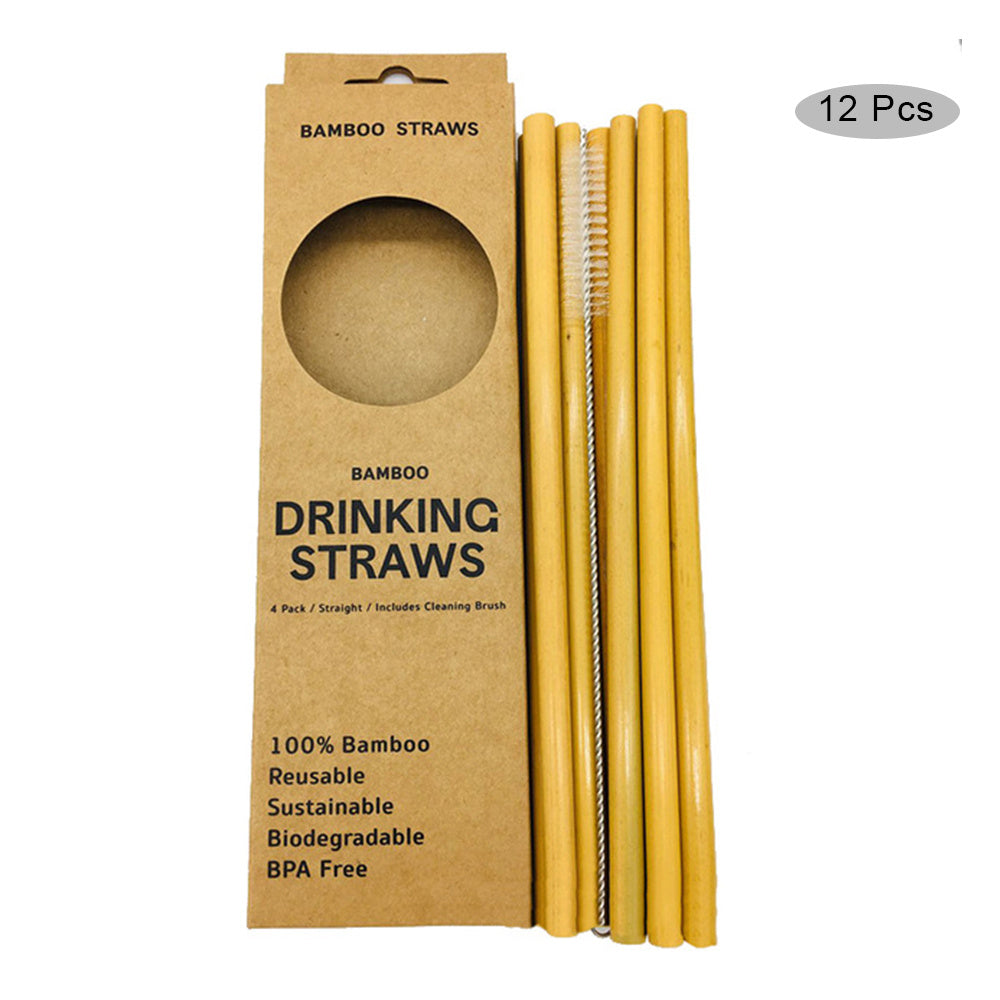 Eco-Friendly Bamboo Drinking Straws - Sustainable & Reusable
