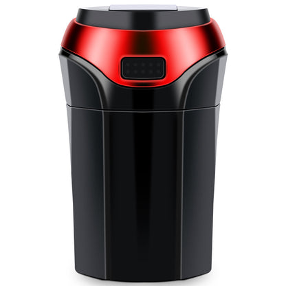 Solar-Powered Windproof Car Ashtray with LED Light