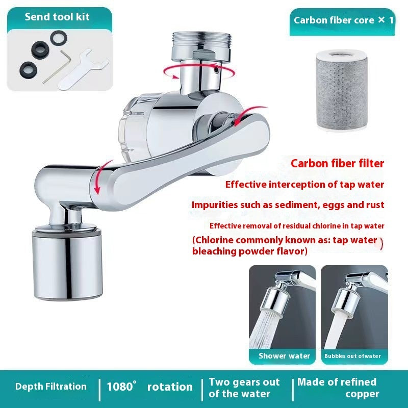 Eco-Friendly Water-Saving Faucet Filter with 1080° Rotation