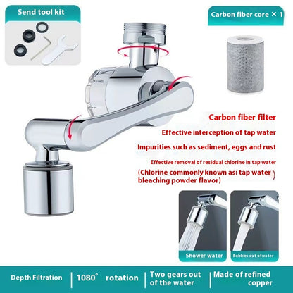 Eco-Friendly Water-Saving Faucet Filter with 1080° Rotation