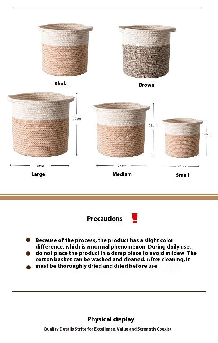 Eco-Friendly Hand Woven Storage Basket for Clothes & Toys