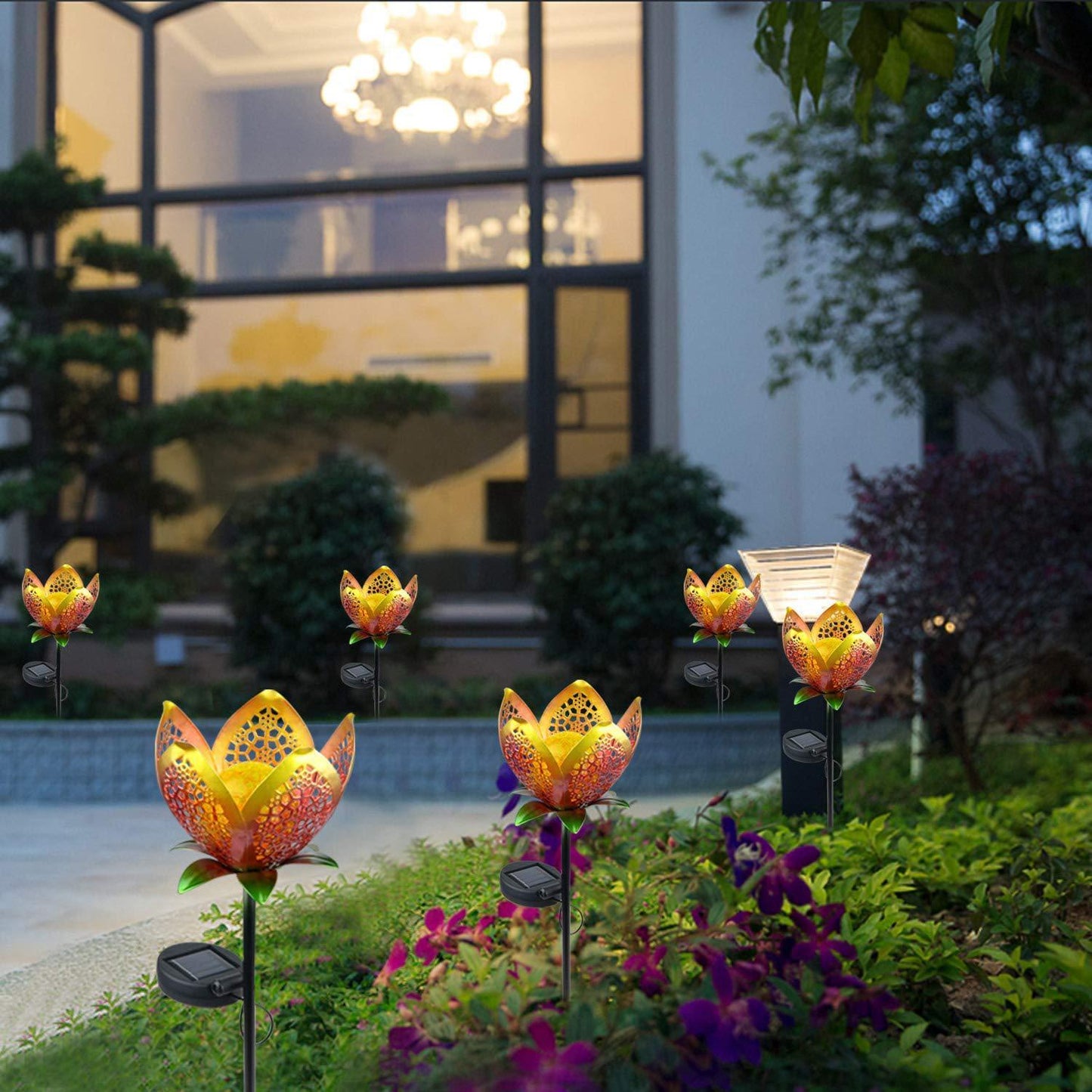 Solar Flower Garden Lights - Eco-Friendly Outdoor Décor