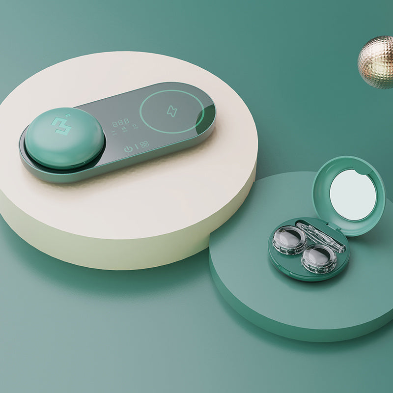 Ultrasonic Contact Lens Cleaner & Wireless Charging Case