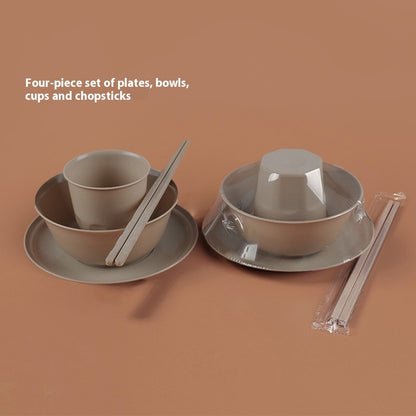 Eco-Friendly Rice Husk Bowl and Chopsticks Set