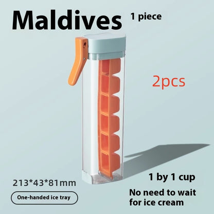 Eco-Friendly Reusable Ice Cube Tray with Dispenser